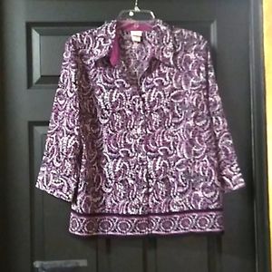 Covington Petite button down blouse